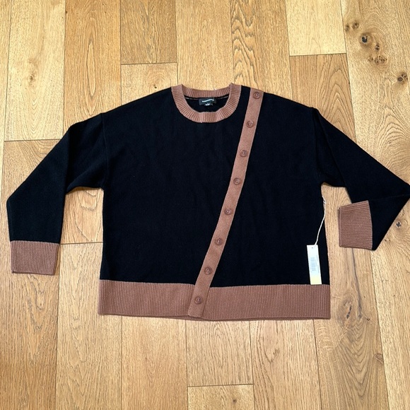 NWT Summersalt The Luxe Cashmere Blend Button Crewneck | - Picture 3 of 3